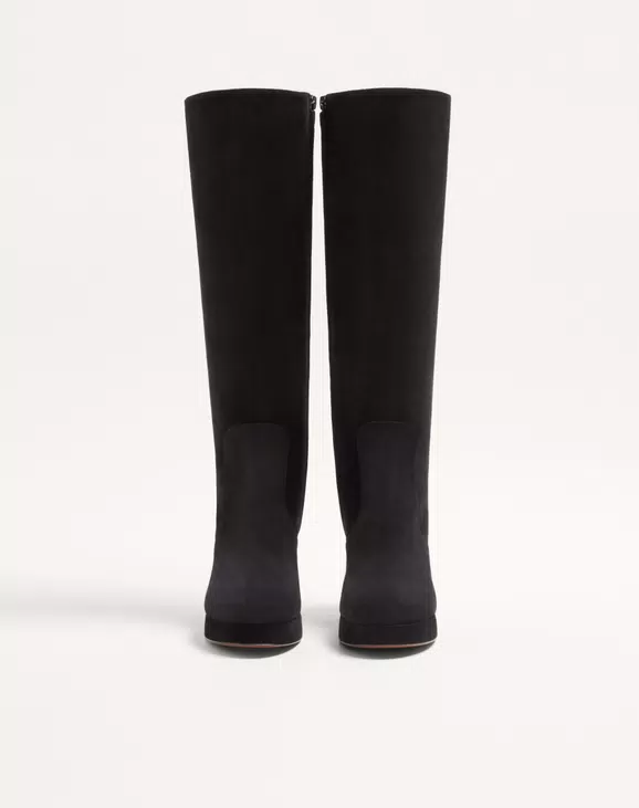 Valentino Fawcette Platform Boot In Crust Leather 90Mm - Image 5